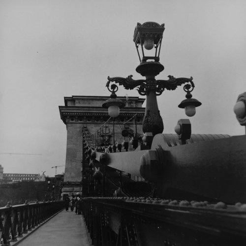 Szechenyi chain bridge, Budapest, Hungary